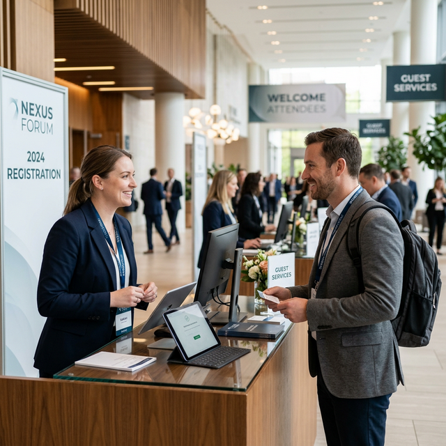 Innsjekk p&aring; arrangementsdagen